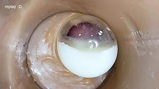 Cum Inside Me Over and Over&excl; Camera inside Vagina trifle Creampie Condom POV